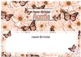 Birthday Auntie Floral Butterflies Large Dl Matching Insert