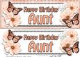 Large Dl Birthday Aunt Floral Butterflies 3D Decoupage