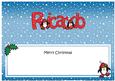 Merry Christmas Ricardo Penguins Matching Large Dl Insert