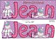 Merry Christmas Jean Snowmen Large Dl & 3D Decoupage