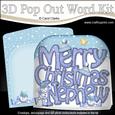 Merry Christmas Nephew Snowmen Pop Out Xmas Word Card
