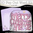 Merry Christmas Niece Snowmen Pop Out Xmas Word Card