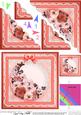 Spring Flowers Scallop Corner Side Stacker Topper