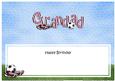 Happy Birthday Grandad Football Matching Large Dl Insert