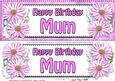 Large Dl Birthday Mum Daisies Floral 3D Decoupage