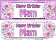 Large Dl Birthday Mam Daisies Floral 3D Decoupage