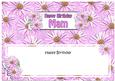 Birthday Mam Daisies Floral Large Dl Matching Insert