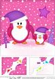 8 x 8 Penguin Tree Felties Scalloped Corner Topper
