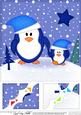 8 x 8 Penguin Tree Felties Scalloped Corner Topper
