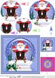 Xmas Sledging Santa Snowglobe Circle Pyramage Topper