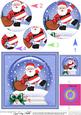 Xmas Santa's Sack Snowglobe Circle Pyramage Topper