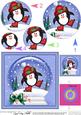 Xmas Skating Penguin Snowglobe Circle Pyramage Topper