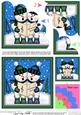 Xmas Carol Singing Snowmen Shell Edged Stacker