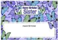 Birthday Sister Butterflies Large Dl Matching Insert