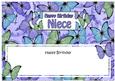 Birthday Niece Butterflies Large Dl Matching Insert