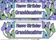 Large Dl Birthday Granddaughter Butterflies 3D Decoupage
