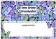 Birthday Granddaughter Butterflies Large Dl Matching Insert
