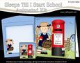 3D Schoolgirl Kaz Sleeps Till I Start School Countdown Card