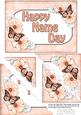 5x7 Flowers & Butterflies Name Day Scallop Corner