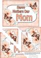 5x7 Flowers & Butterflies Mothers Day Mom Scallop Corner