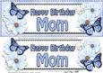 Large Dl Birthday Mom Floral Butterflies 3D Decoupage