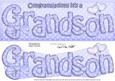 Large Dl Congratulations It's a Grandson Baby 3D Decoupage