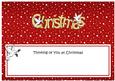Thinking of You at Christmas Doves Matching Large Dl Insert