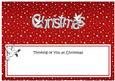 Thinking of You at Christmas Doves Matching Large Dl Insert