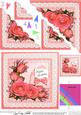 Birthday Roses Lace N Pearls Scallop Corner Side Stacker