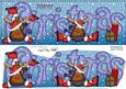 Large Dl Christmas Rudolph Quick Card with 3D Decoupage