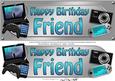 Large Dl Birthday Friend Gadgets & Gizmos 3D Decoupage