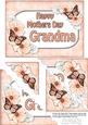 5x7 Flowers & Butterflies Mothers Day Grandma Scallop Corner
