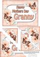 5x7 Flowers & Butterflies Mothers Day Granny Scallop Corner