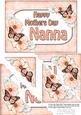 5x7 Flowers & Butterflies Mothers Day Nanna Scallop Corner