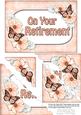 5x7 Flowers & Butterflies Retirement Scallop Corner