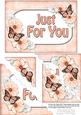 5x7 Flowers & Butterflies Just for You Scallop Corner