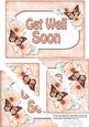 5x7 Flowers & Butterflies Get Well Soon Scallop Corner