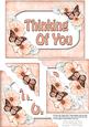 5x7 Flowers & Butterflies Thinking of You Scallop Corner