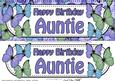 Large Dl Birthday Auntie Butterflies Card & 3D Decoupage