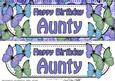 Large Dl Birthday Aunty Butterflies Card & 3D Decoupage