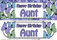 Large Dl Birthday Aunt Butterflies Card & 3D Decoupage