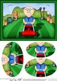 A5 Old Man Bert Gardening Oval Pyramage Topper