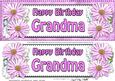Large Dl Birthday Grandma Daisies Floral 3D Decoupage