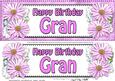 Large Dl Birthday Gran Daisies Floral 3D Decoupage