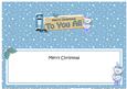 Xmas to You All Teddy Signpost Large Dl Matching Insert