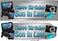 Large Dl Birthday Son in Law Gadgets & Gizmos 3D Decoupage