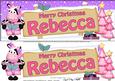 Xmas Rebecca Moo Cow Signpost Large Dl Easicut Decoupage