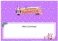 Xmas Rebecca Moo Cow Signpost Large Dl Matching Insert