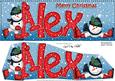 Merry Christmas Alex Large Dl & 3D Decoupage