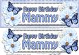 Large Dl Birthday Mammy Floral Butterflies 3D Decoupage